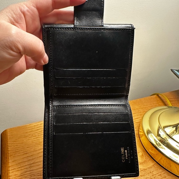 Celine Black Macadam Double Snap Wallet. EUC. - Picture 3 of 7